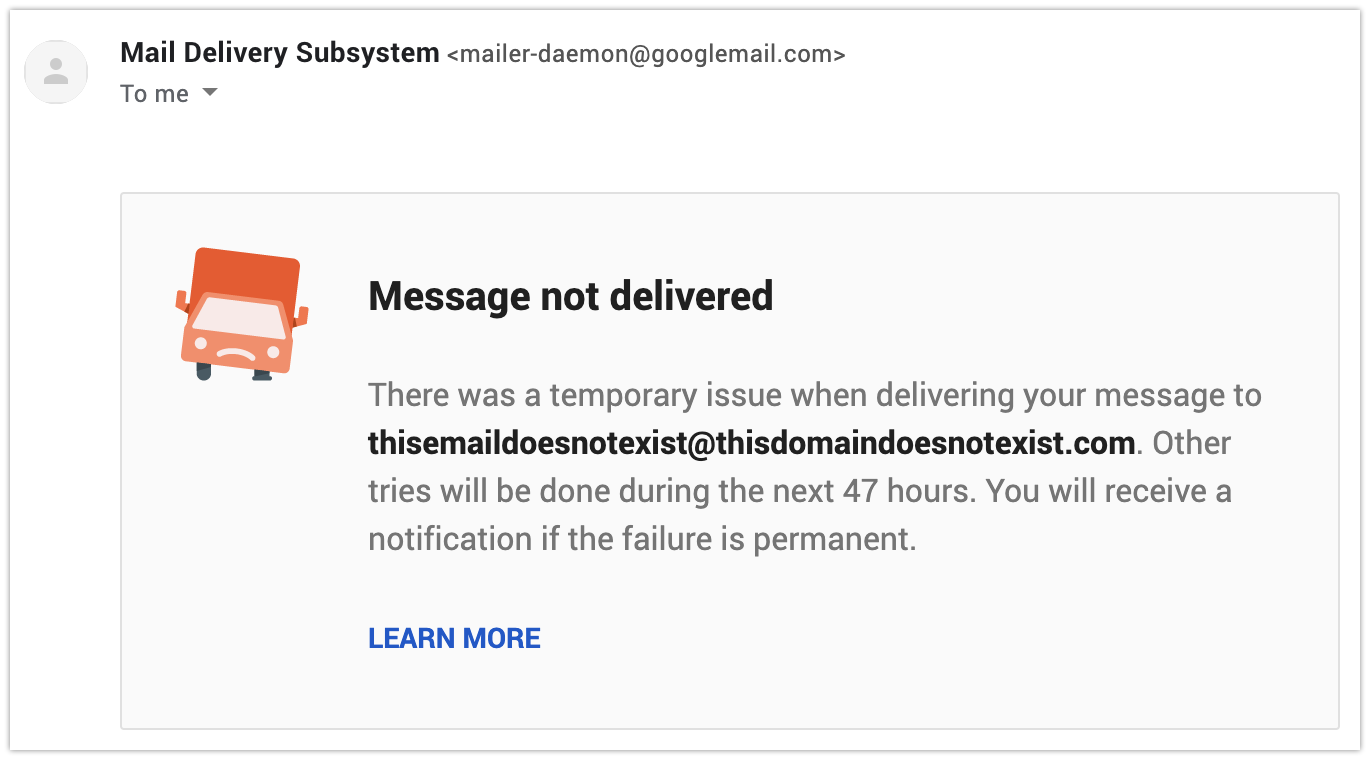 Successfully delivered to mailbox. Email Bounced back. Mail delivery Subsystem. Not delivered тетрадь. The email Notification was not delivered.
